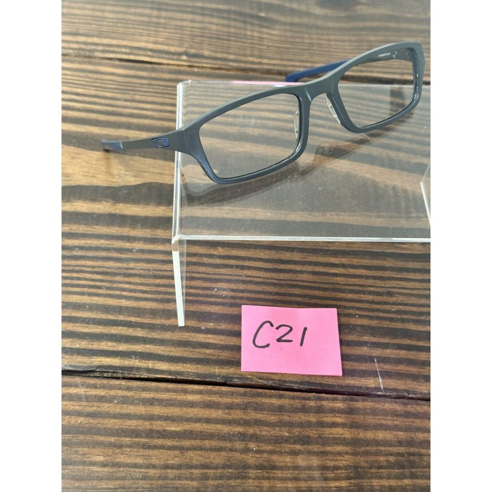 Oakley Chamfer Men's Pavement Navy Full Rim Rectangular Eyeglasses Frame 140